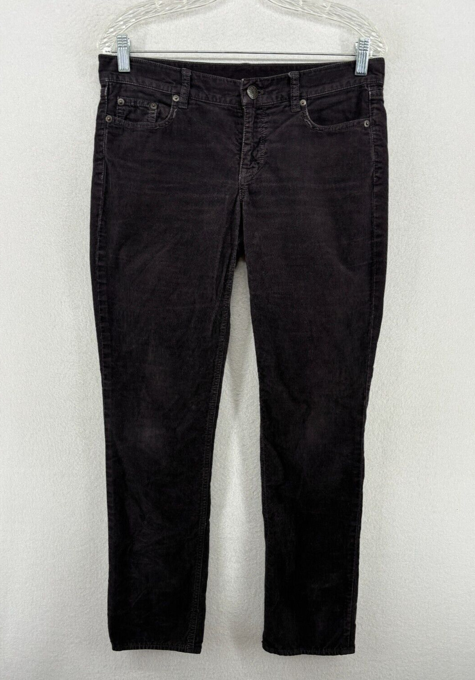 J.CREW Jeans Womens 28S City Fit Corduroy Slim Straight Leg Pants Cotton Black